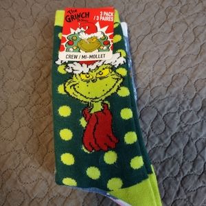 Set of 3 Grinch Socks